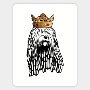 Bergamasco Sheepdog Dog King Queen Wearing Crown Magnet